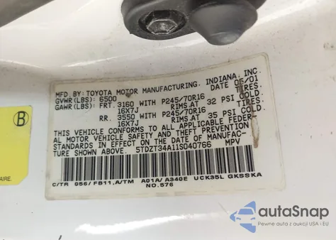 2001 Toyota Sequoia from USA, damaged, VIN 5TDZT34A11S040766